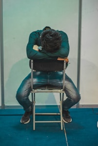 a person sitting in a chair