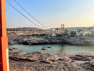 a bridge over a river