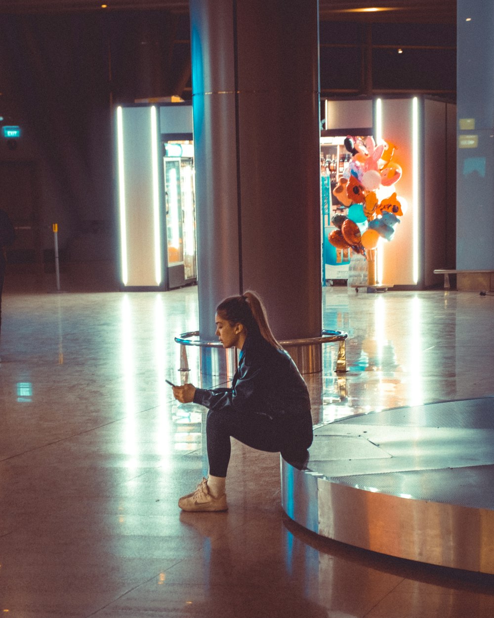 a person sitting on the floor