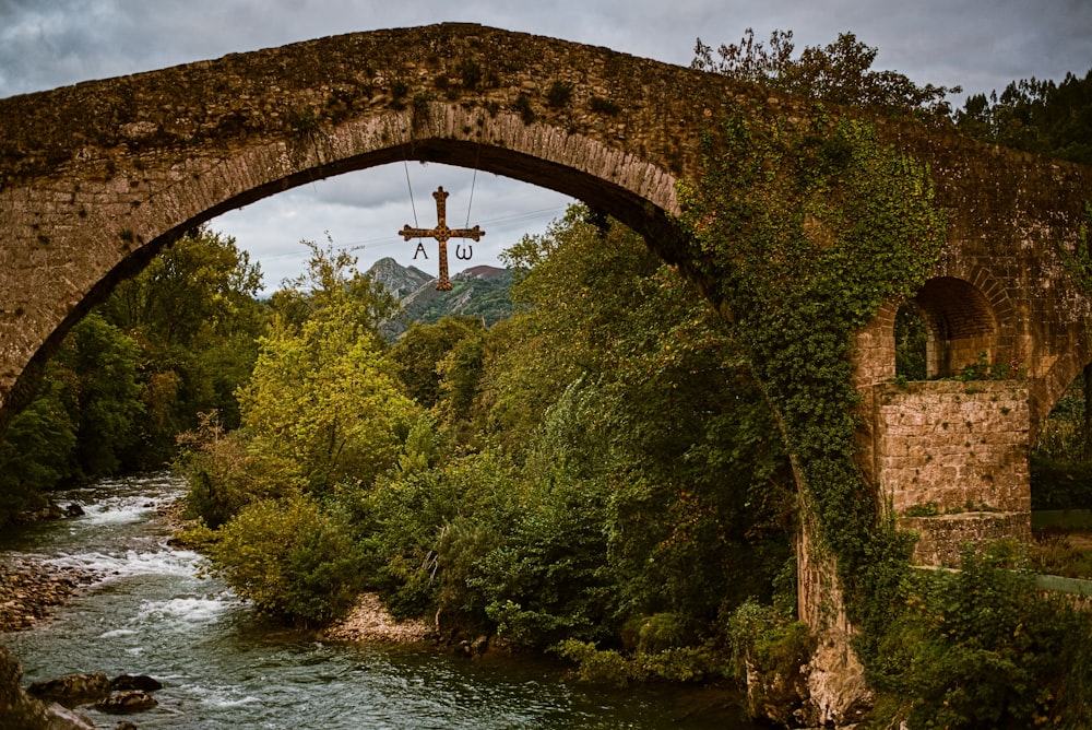 a bridge over a river