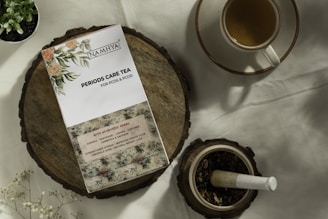 a book and a cup of coffee