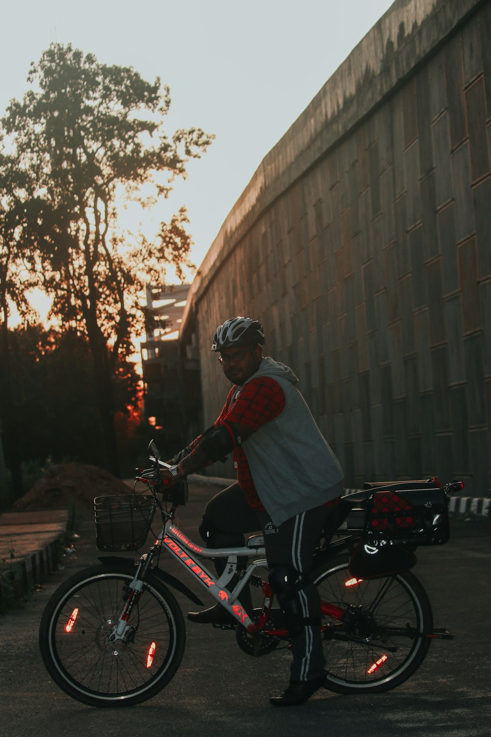 a person on a bicycle