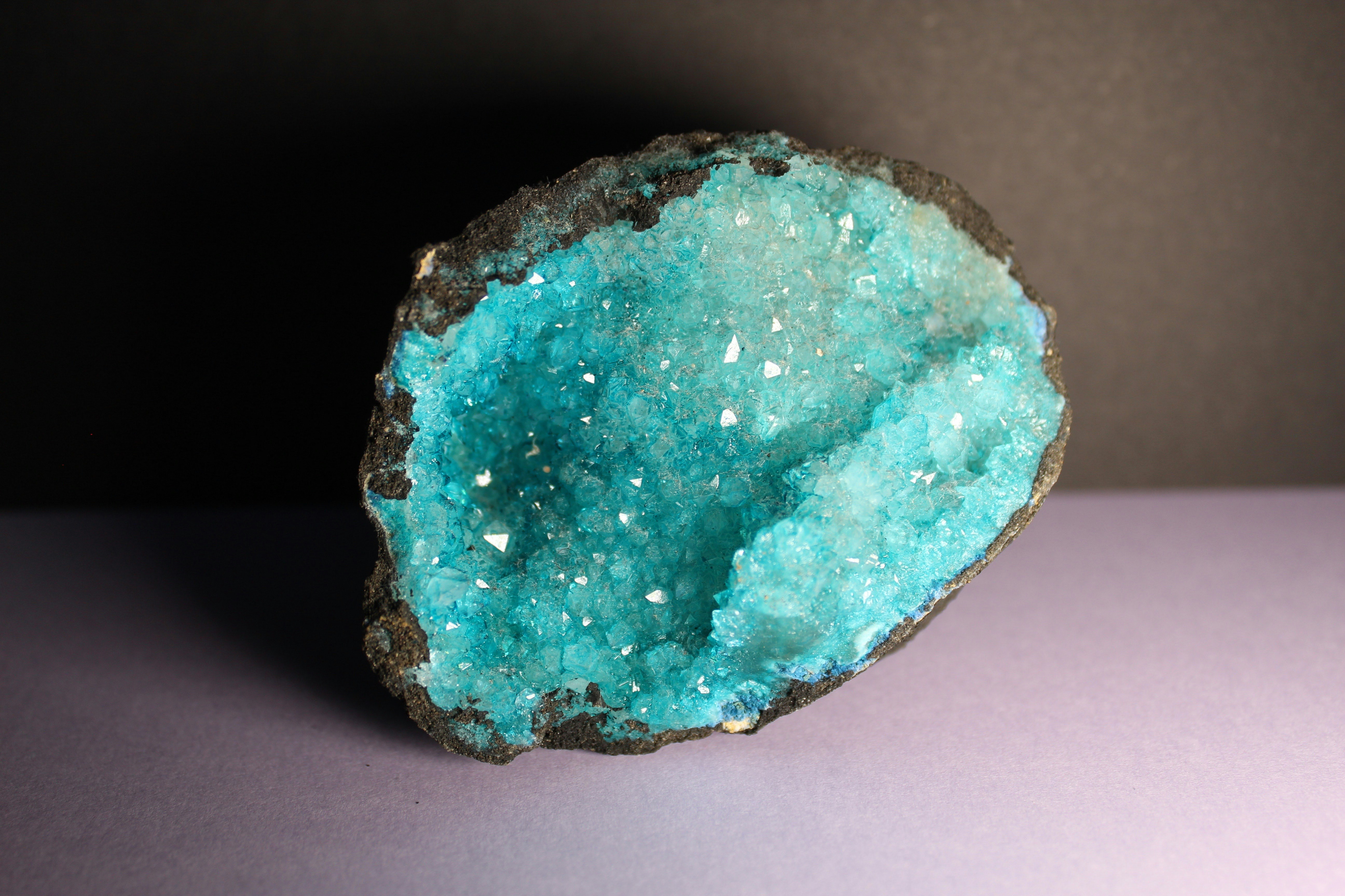 Seafoam Geode Pair
