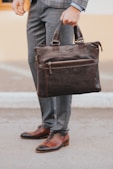 a person holding a bag