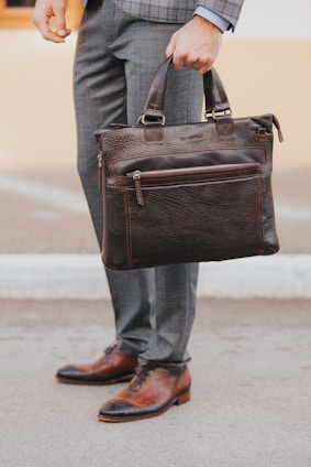 a person holding a bag