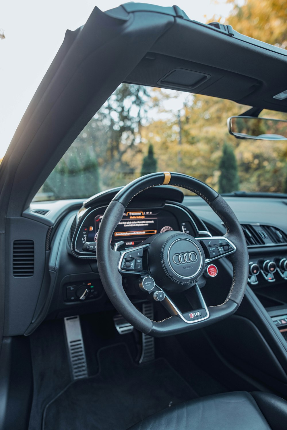 l’intérieur d’une voiture