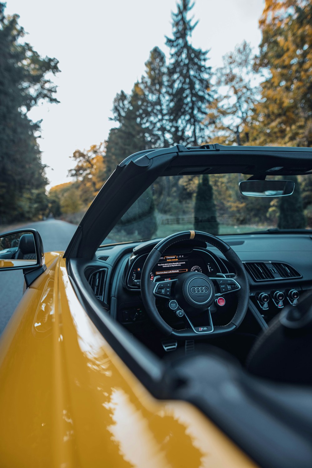 the interior of a car