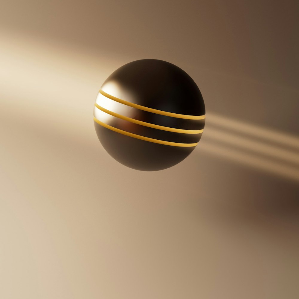 a yellow and black ball