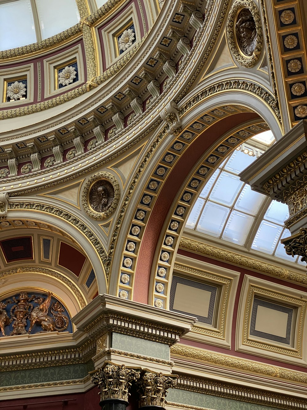 a ceiling with paintings on it