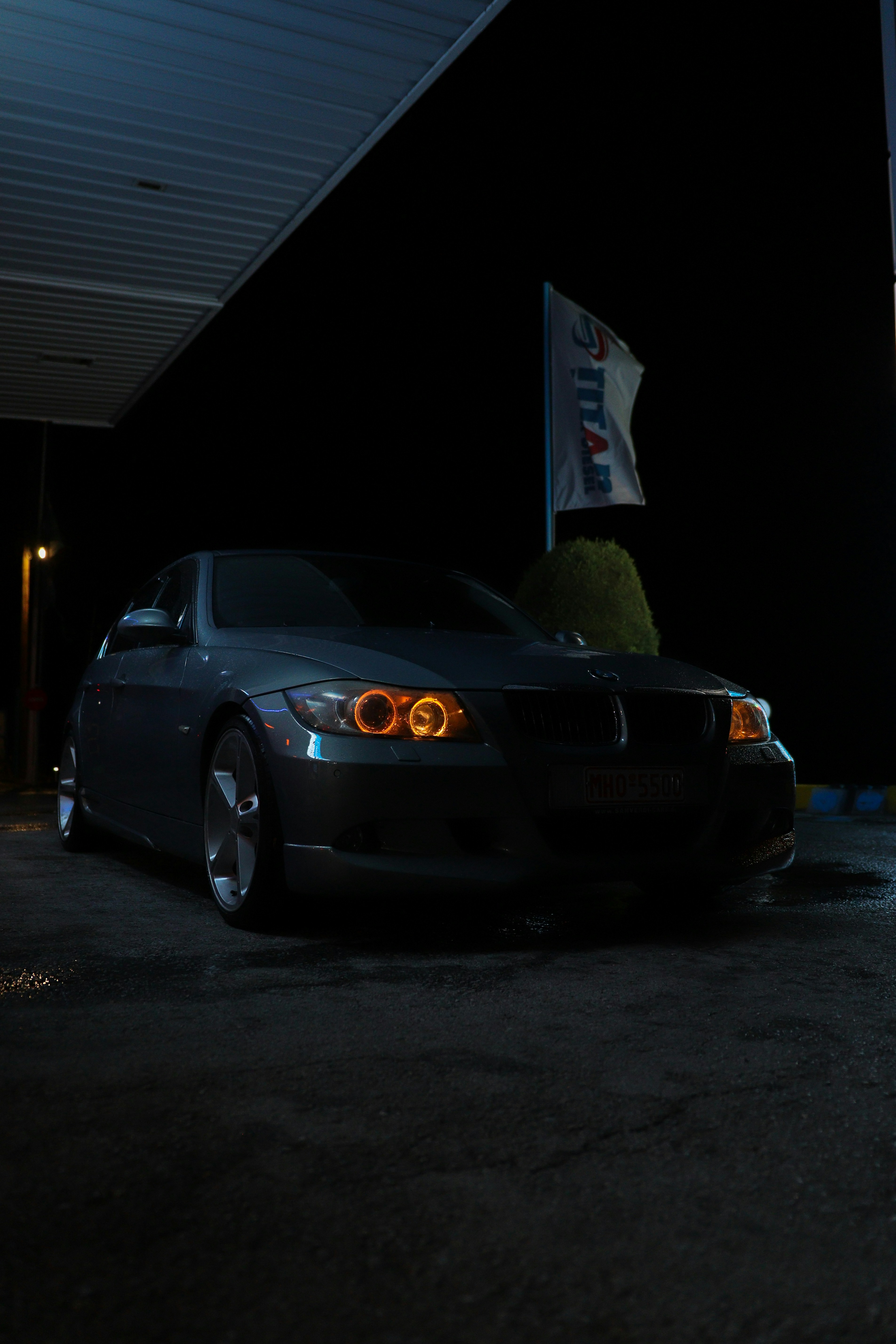 a car parked outside