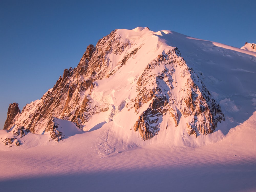 a mountain covered in snow