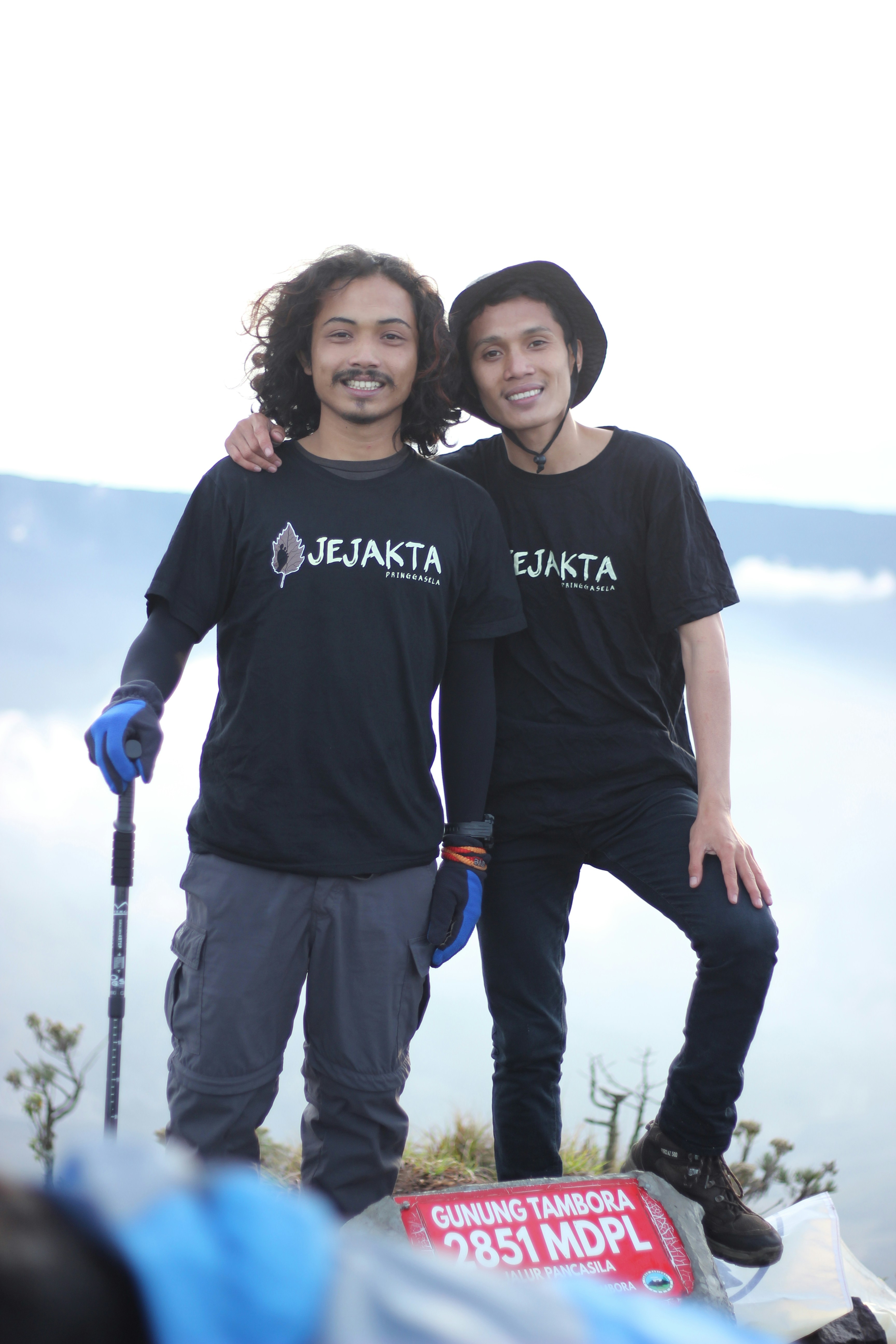 a couple of people posing for the camera