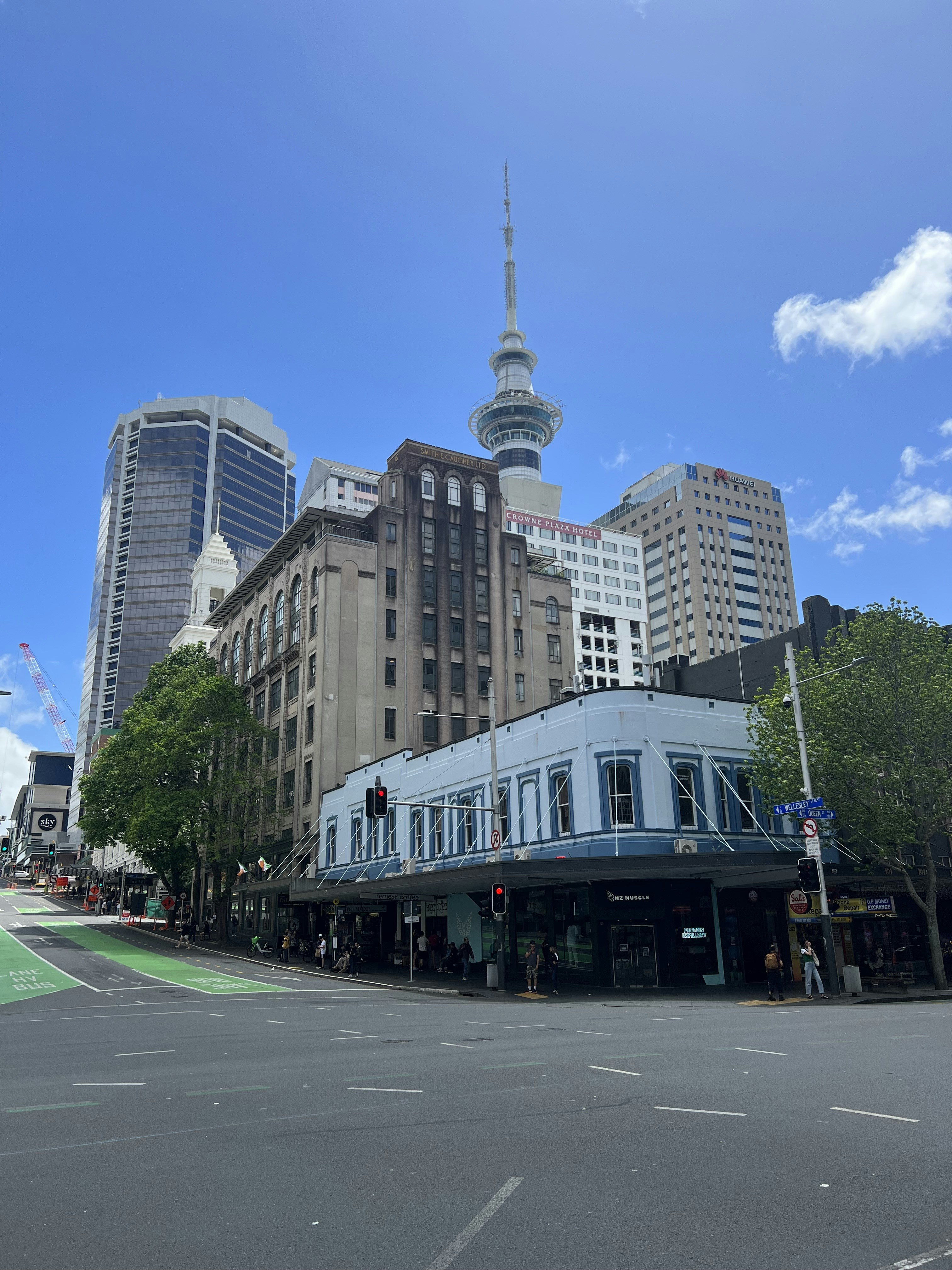 a city with tall buildings