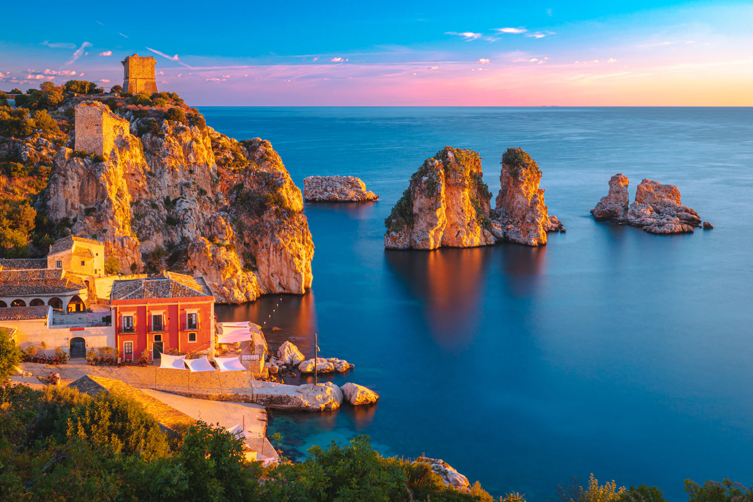 Coastal town in Sicily