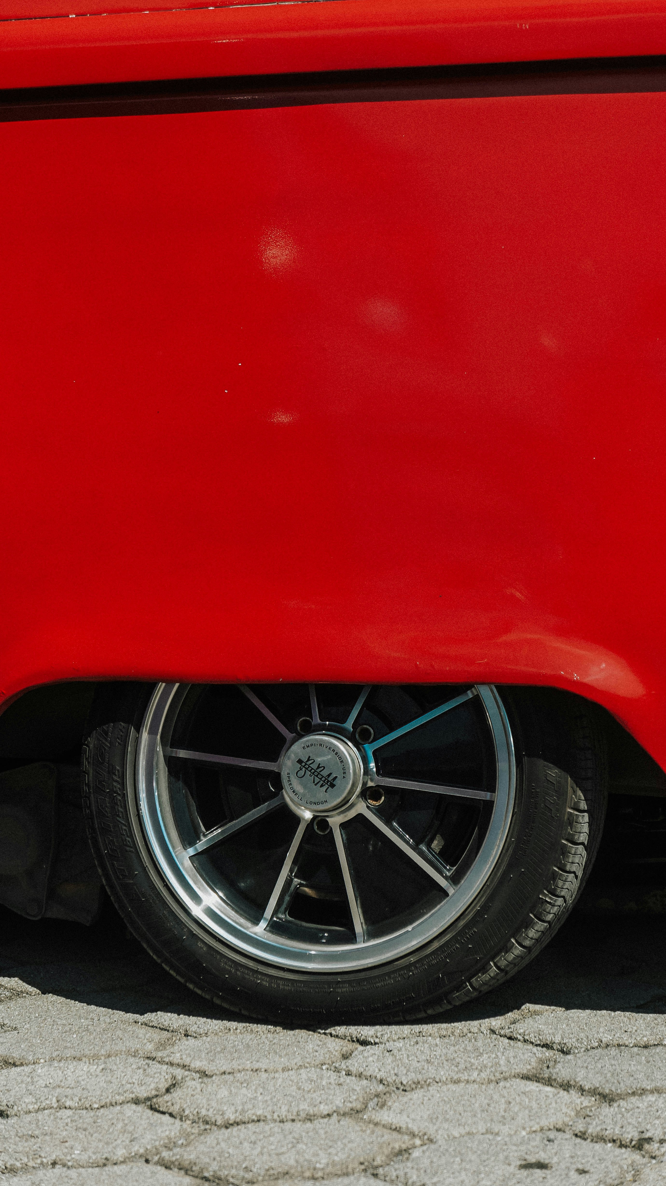 Classic car on the road