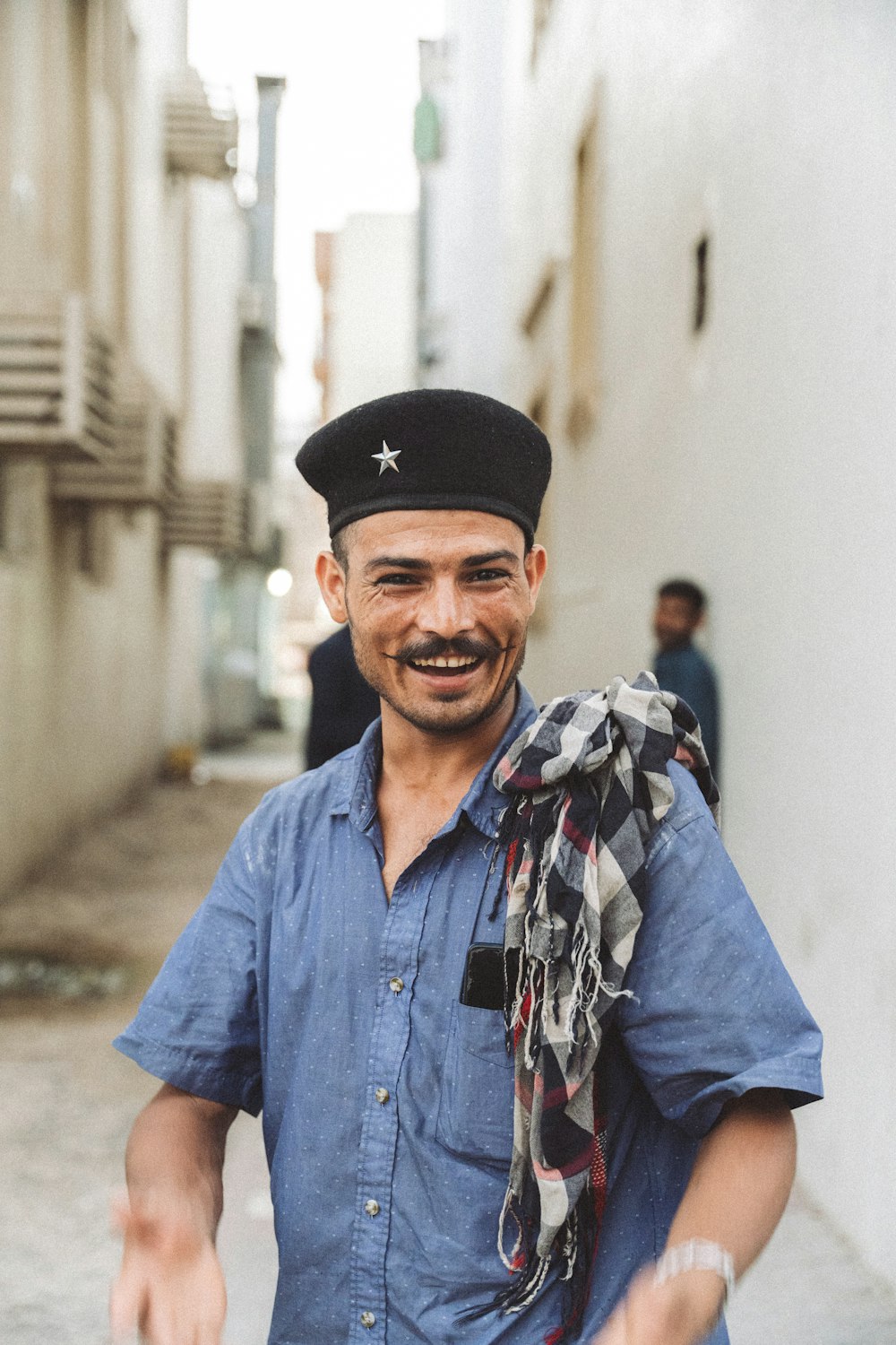 a man wearing a hat