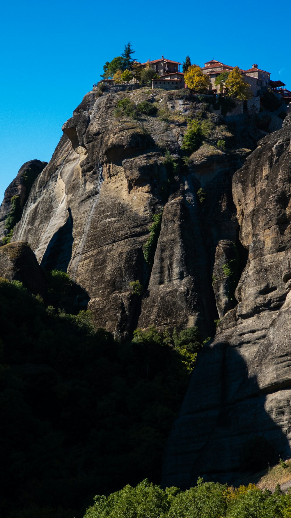 a building on a cliff