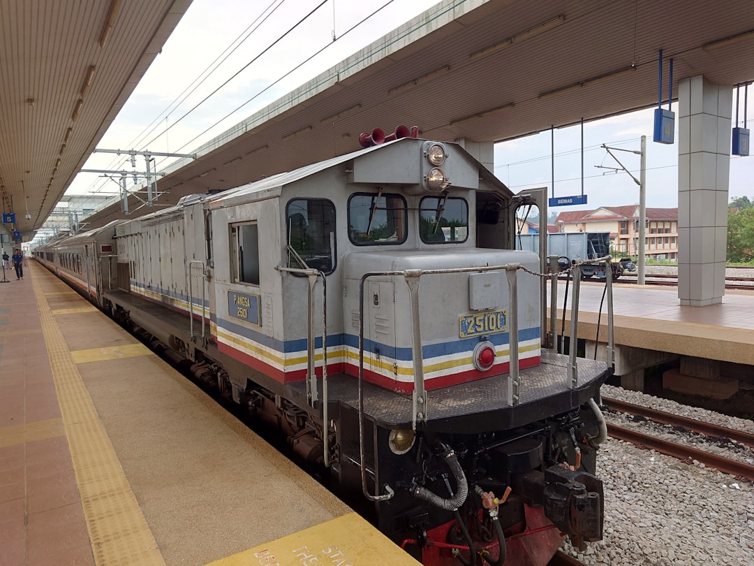 a train at a train station, Old train