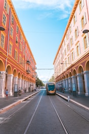a train on the railway tracks