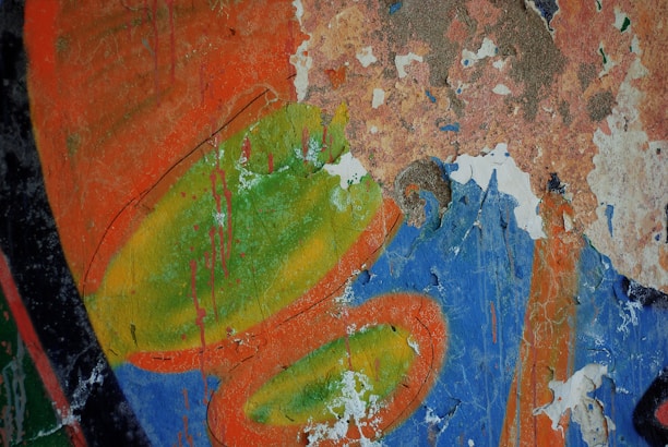 a close-up of a painting