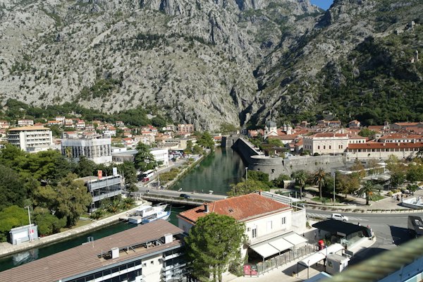 A town with a river running through it — Durmitor, Montenegro