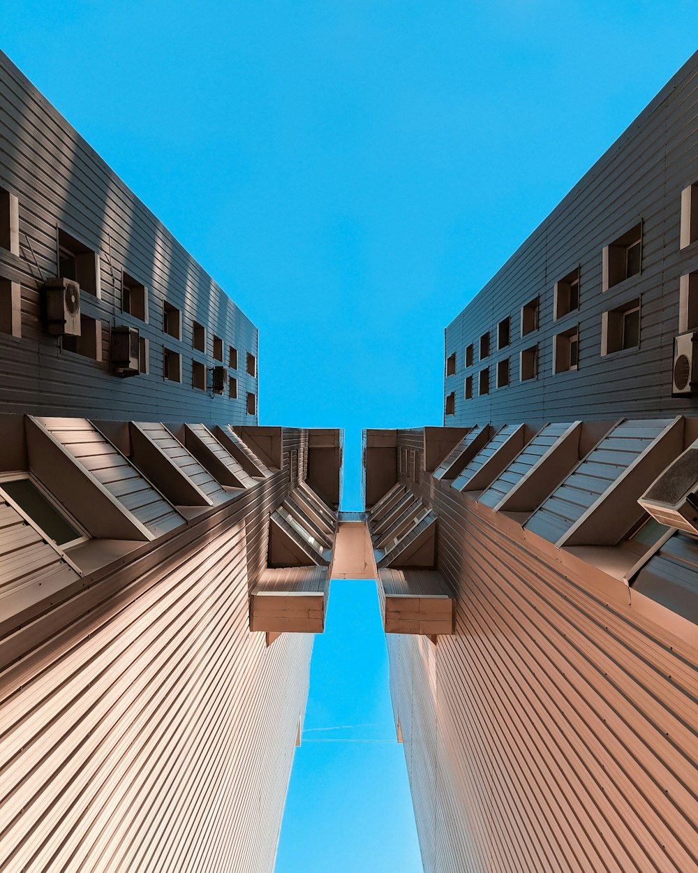 a low angle view of buildings