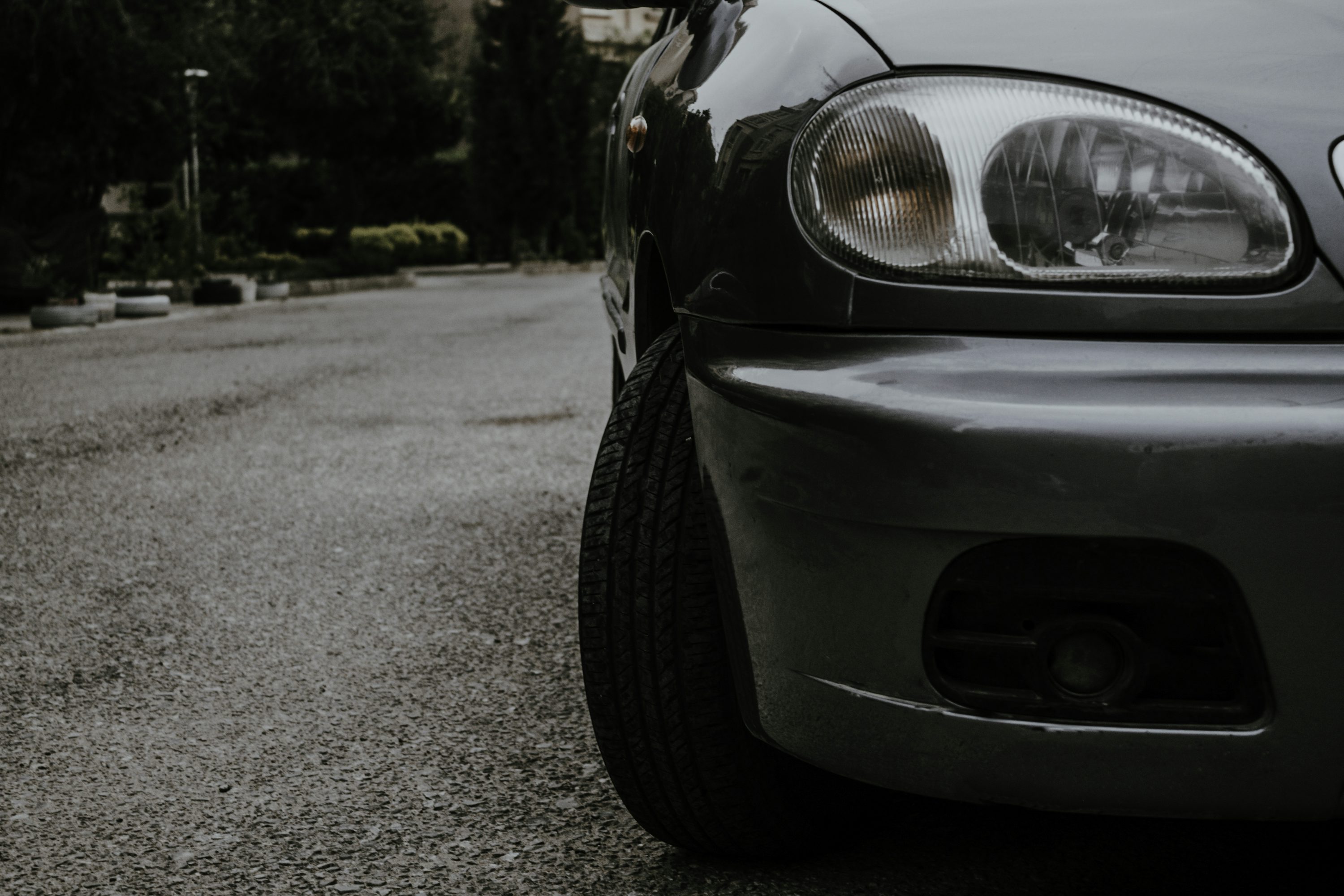 a car parked on the side of the road