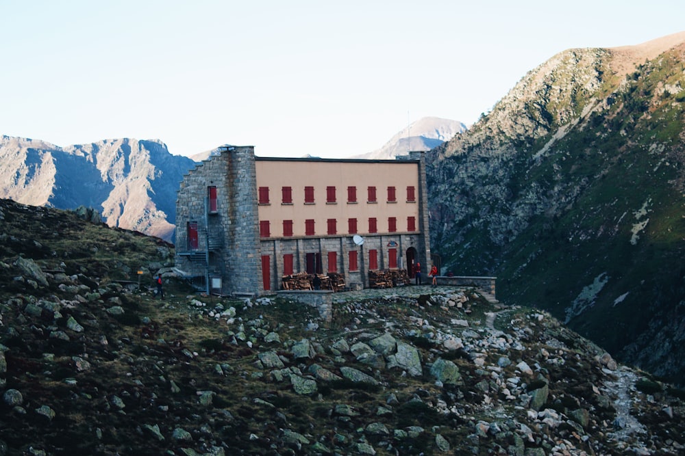 a building on a rocky hill