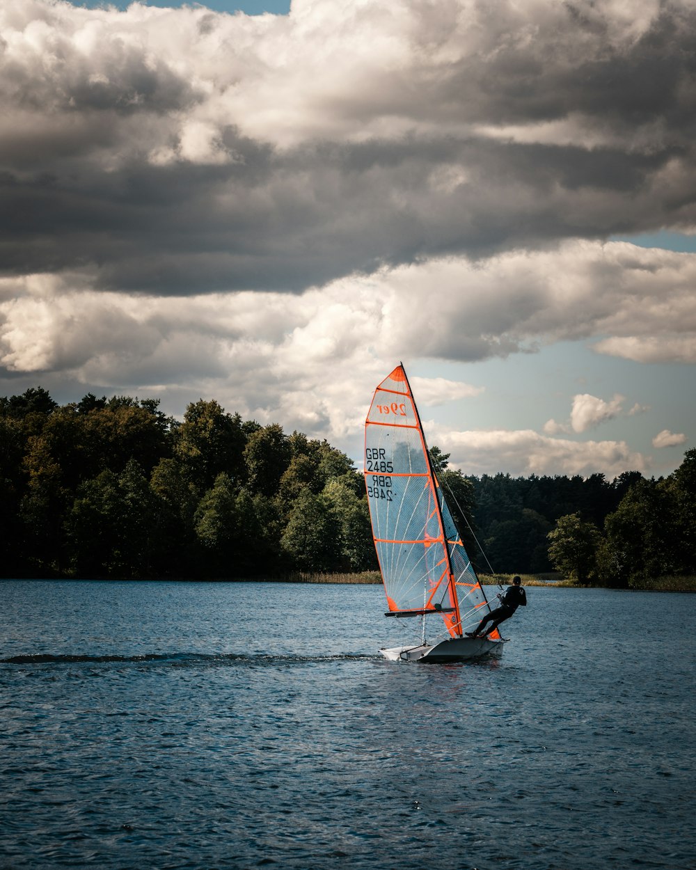 a person sailing on a boat