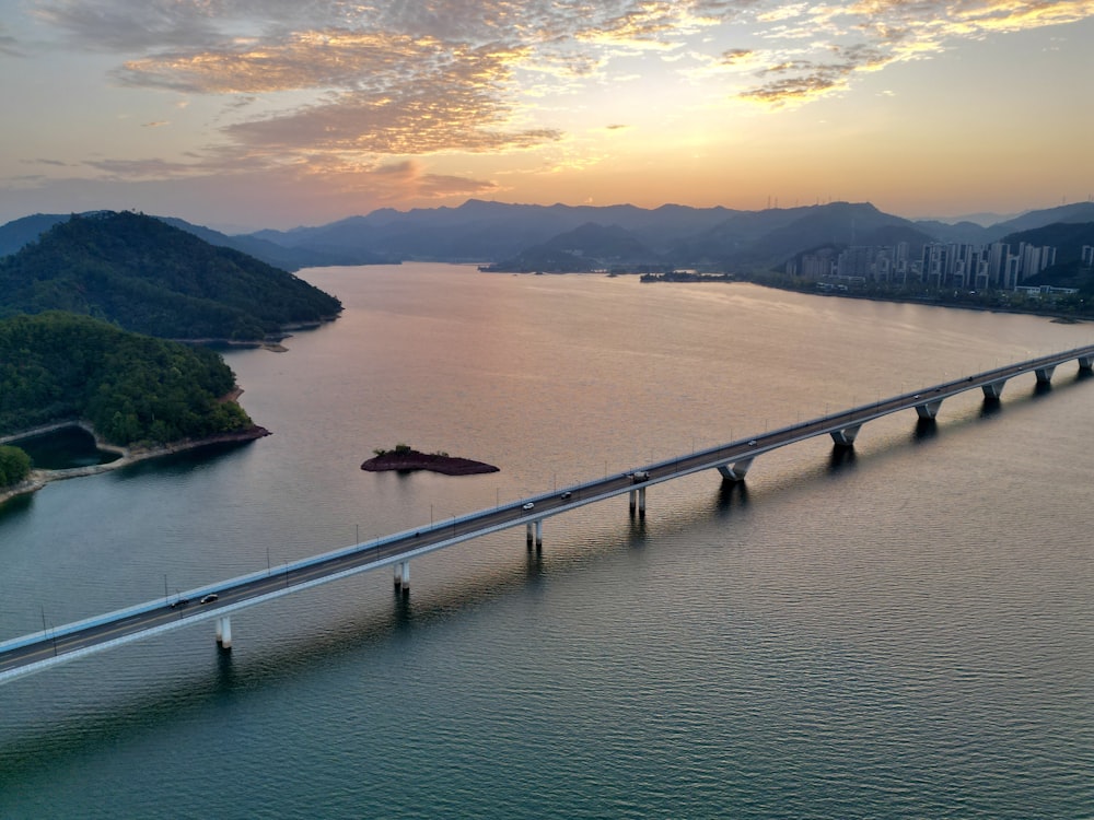 a bridge over a river