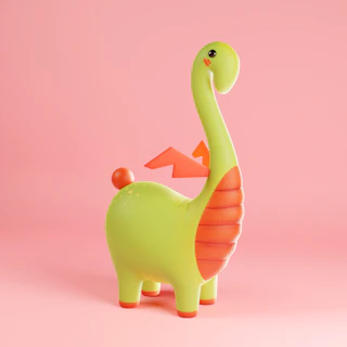 a green toy dinosaur