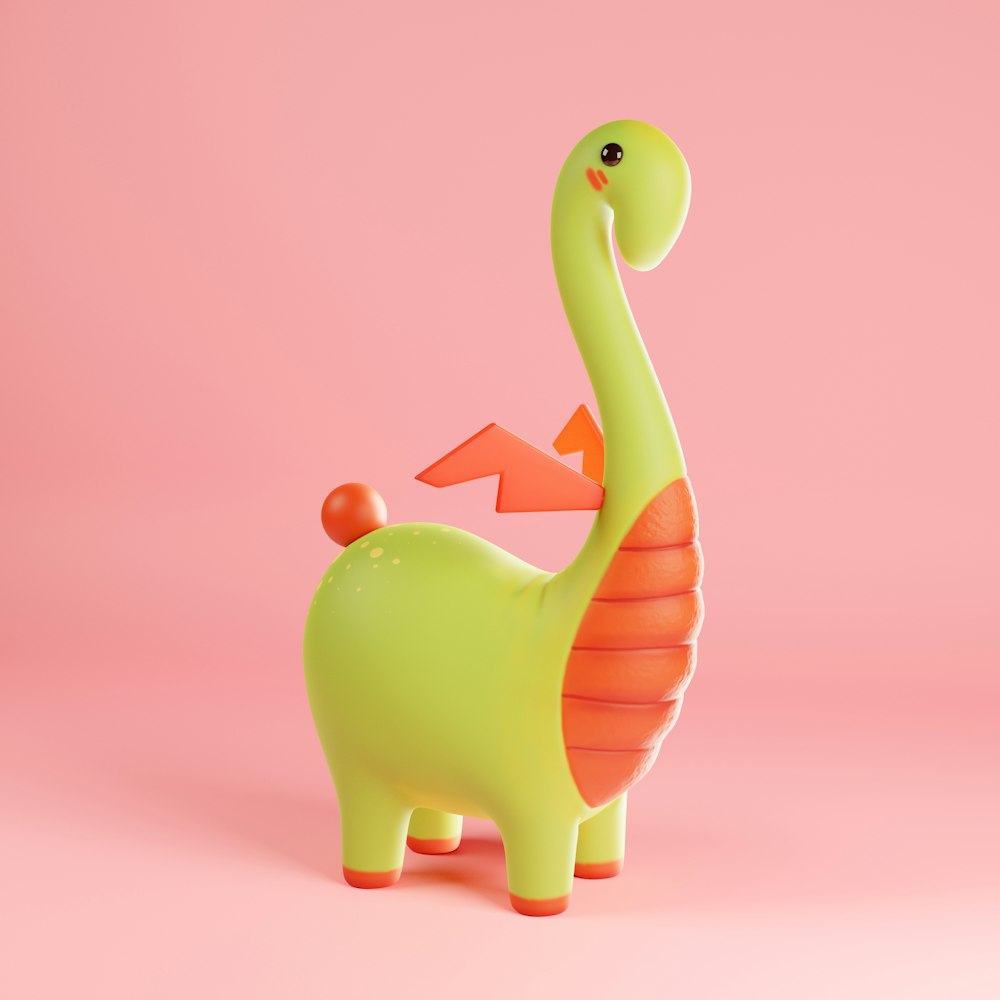 a green toy dinosaur