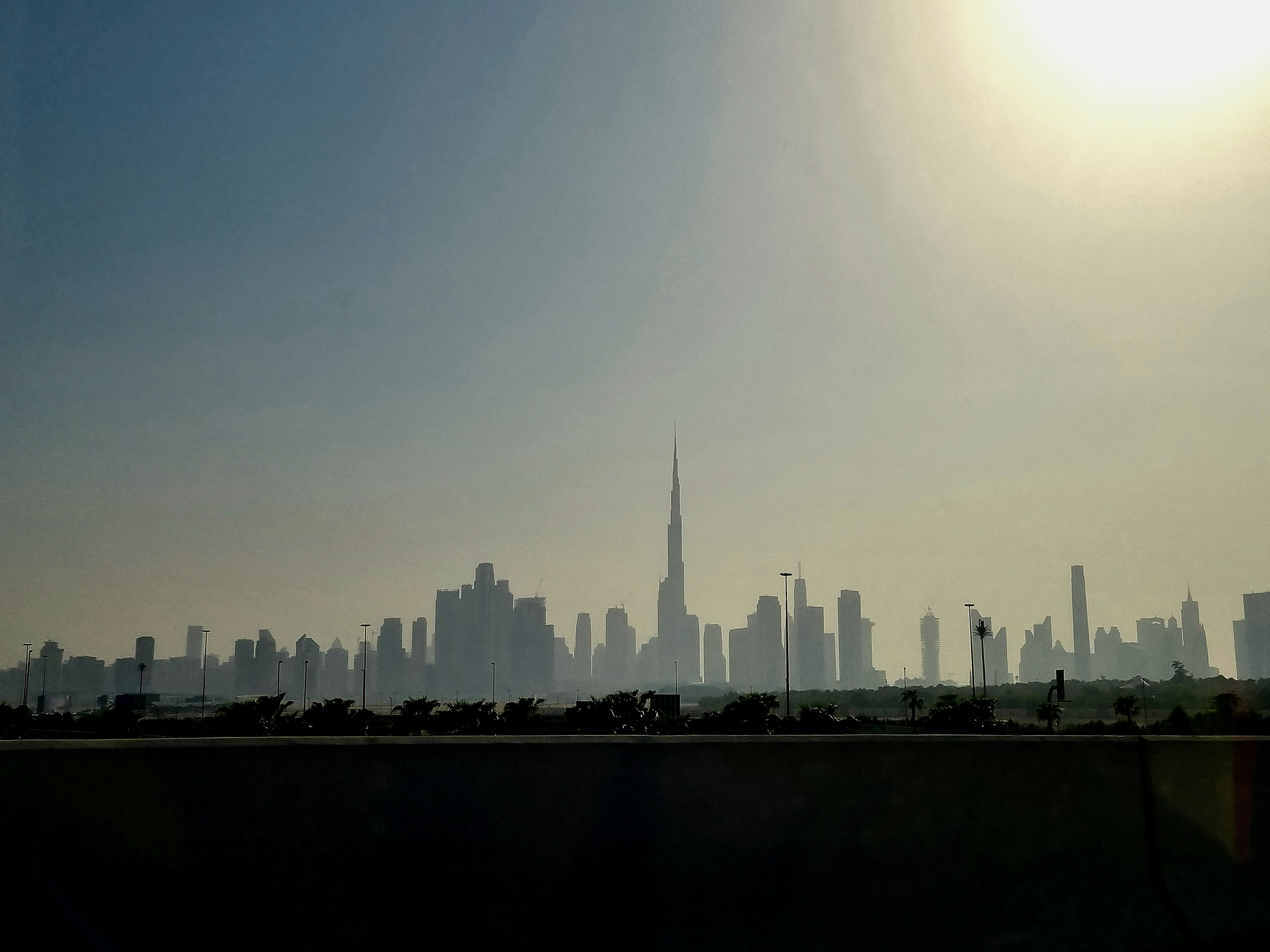 Dubai city skyline with water