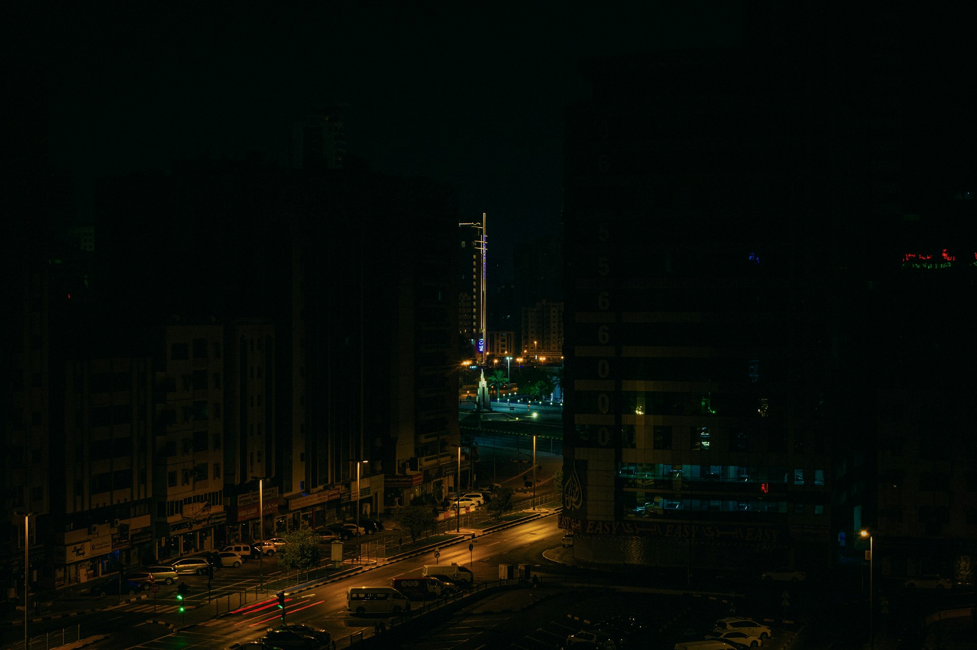 a city at night