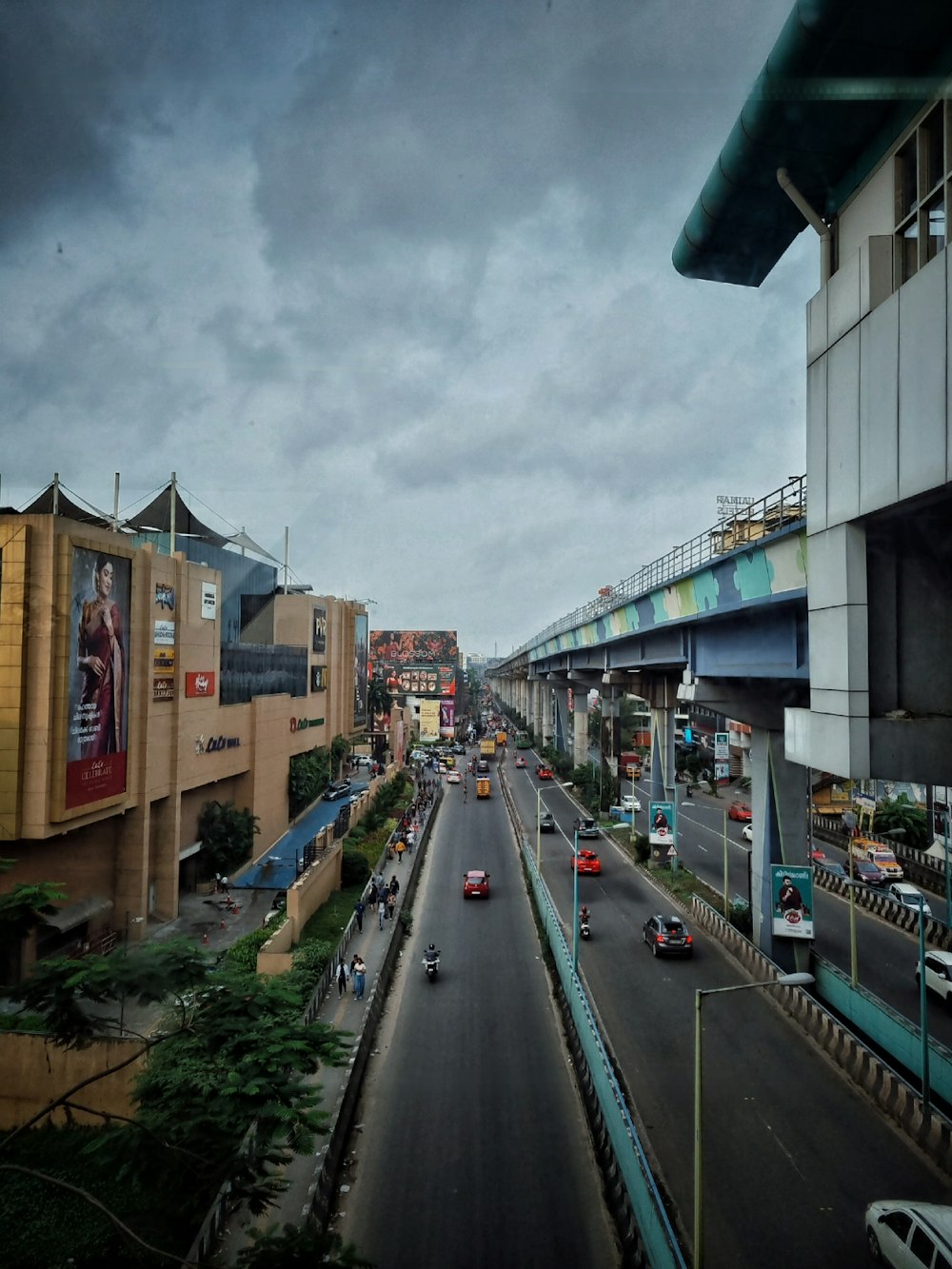 a busy street with cars