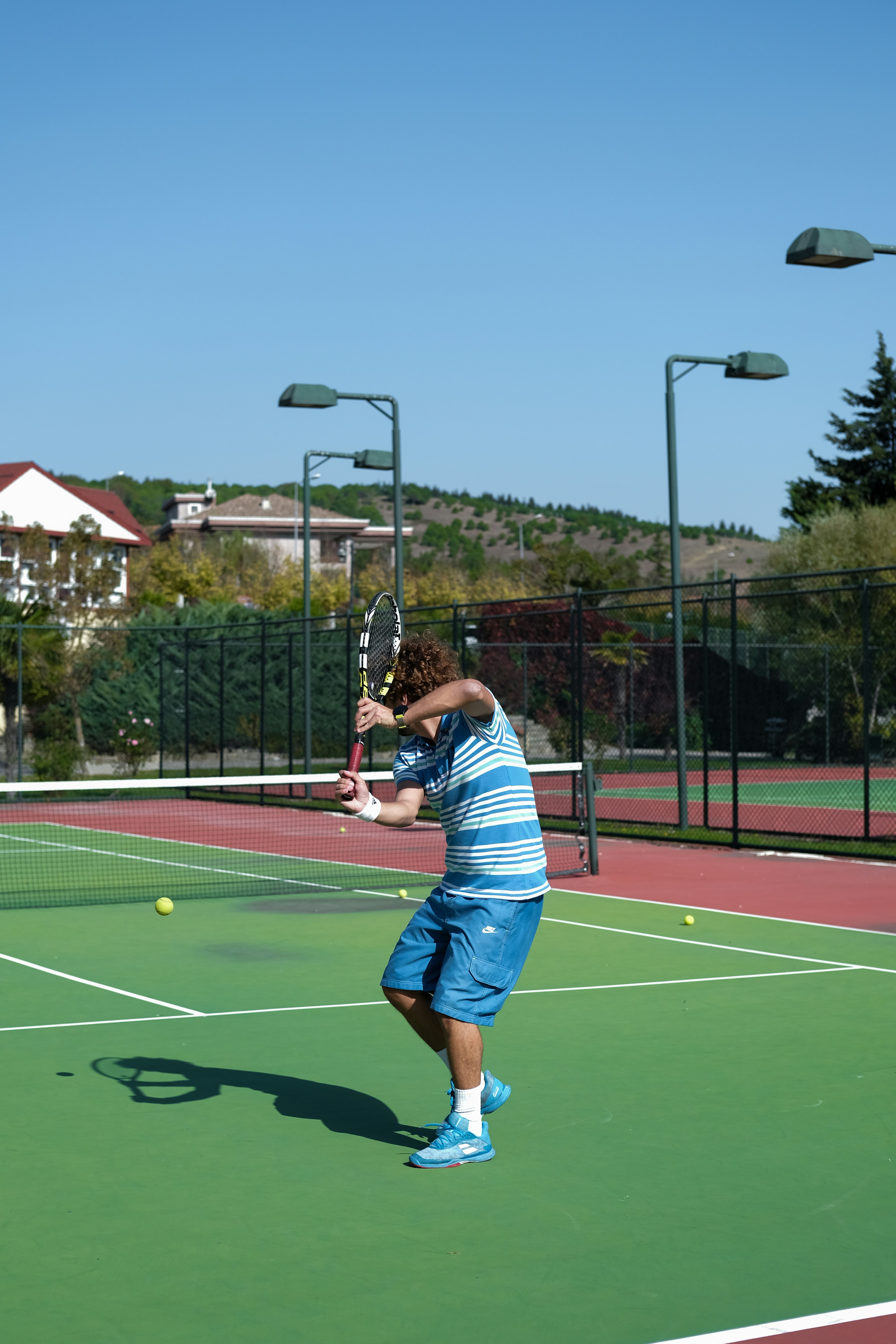 a person playing tennis