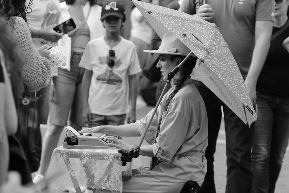 a person holding an umbrella