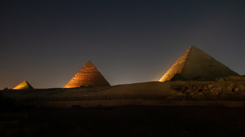 pyramids in a desert