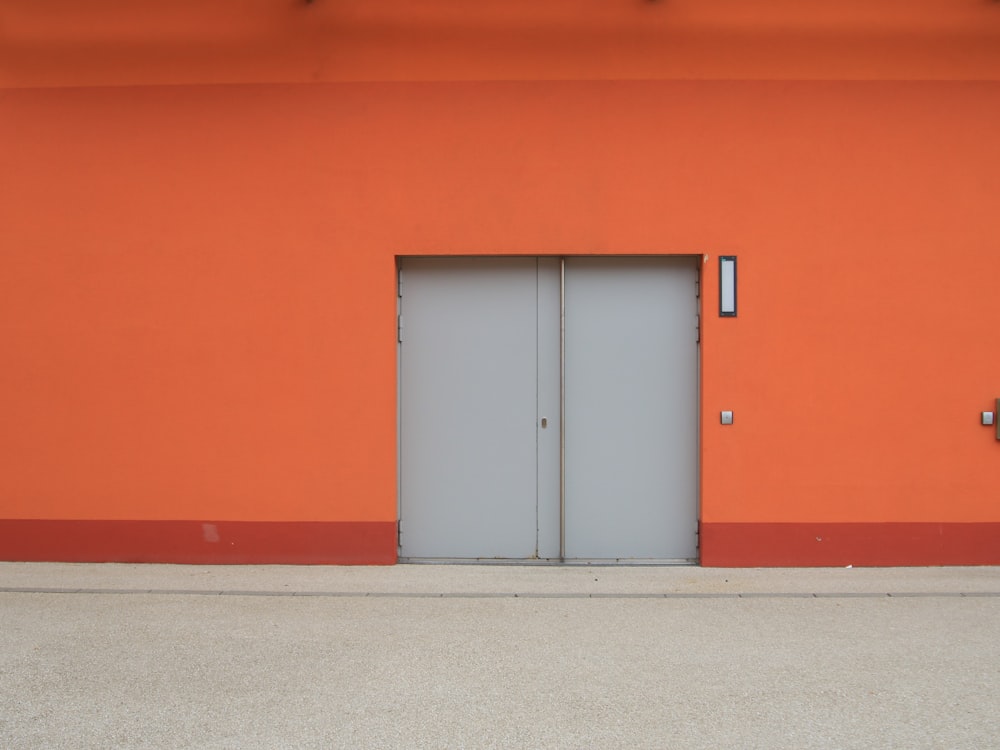 a couple of white doors