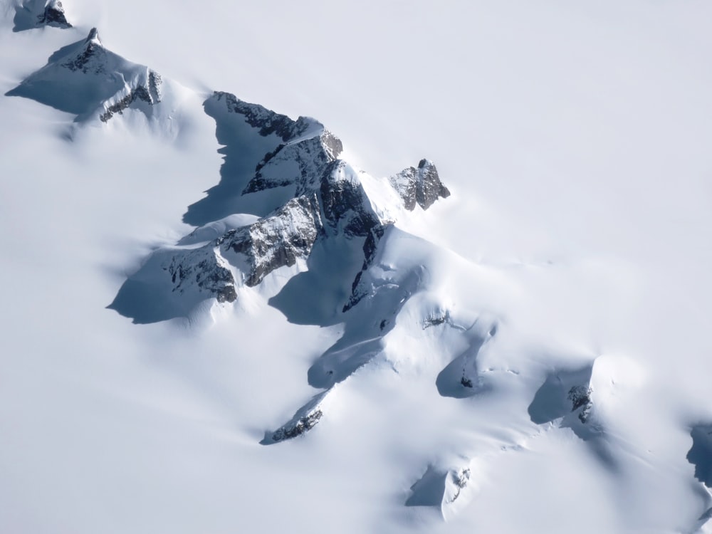 a mountain covered in snow