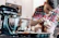 A focused boy stirring ingredients in a bowl, surrounded by STEM-themed cooking tools.