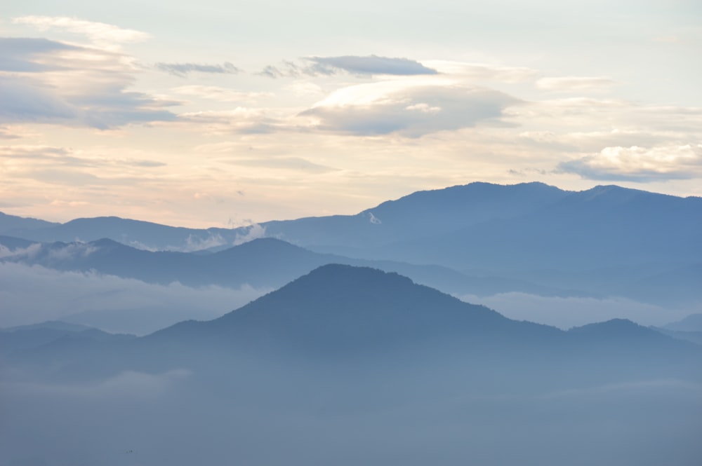 a view of a mountain range