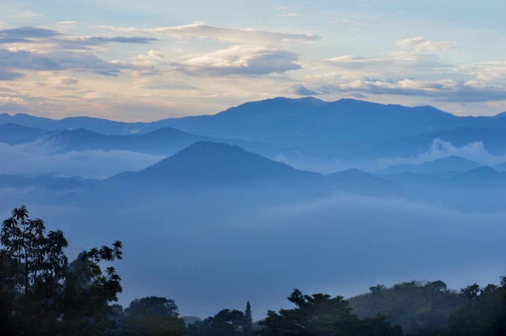 a view of a mountain range