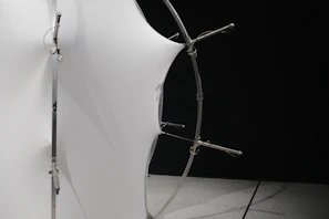 The interior mechanics of a nimbusia umbrella showing the smooth frame and sturdy spokes.