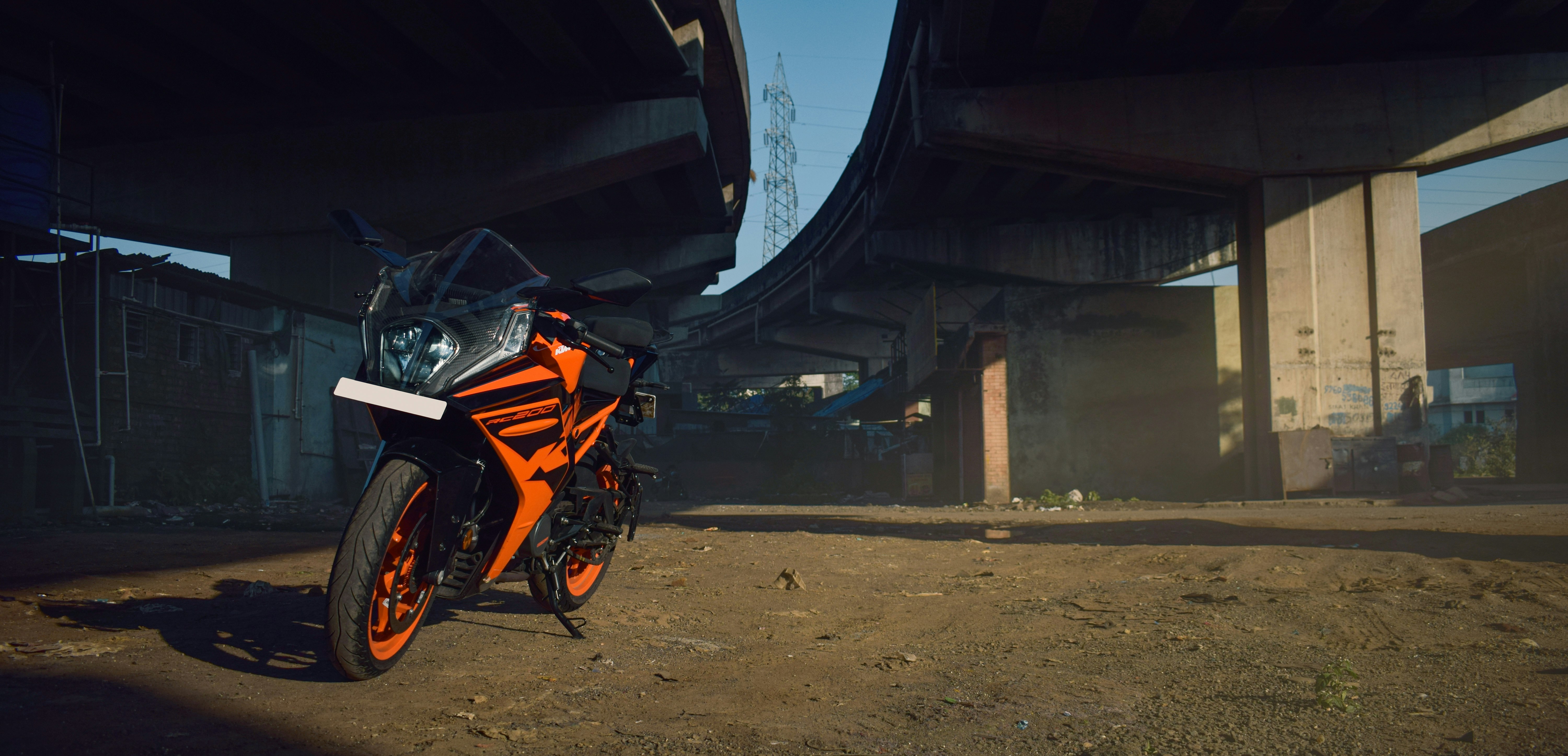 a motorcycle parked outside a building
