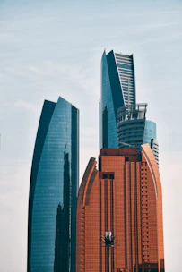 a few skyscrapers in a city