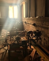 A vibrant workshop scene with artisans crafting detailed pieces under warm lighting.