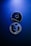 Two Ethereum coins with a metallic surface lie against a dark blue background. The top coin displays the Ethereum logo and text, while the bottom coin highlights the phrases 'decentralized platform' and 'smart contracts'.