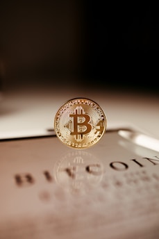 a coin on a table