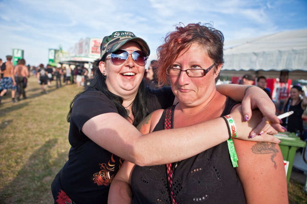 a man and woman posing for a picture